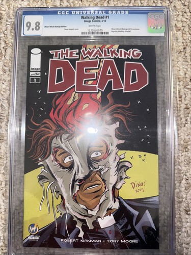 The Walking Dead #1 Raleigh Variant CGC 9.8 White Pages Wizard World 2015