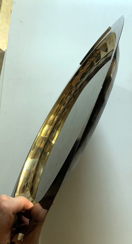 VINTAGE VASSOIO METALLO ORO 24 K NERO PALLADIO GOTTINGHEN - Foto 6 di 6