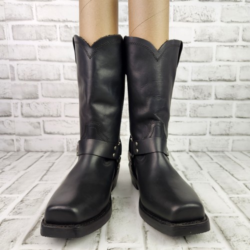 Cody James Arnés Motocicleta Para Hombre Talla 8.5 EE Cuero Negro Motociclista Punta Cuadrada Bota - Imagen 2 de 11