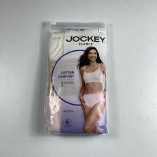 Jockey Women's Underwear Elance Hipsters 6/M 100 Cotton Set 3 Pink Beige White