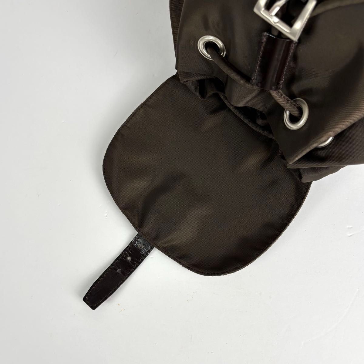 Excellent condition PRADA triangular logo backpac… - image 12