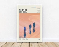 NEW Rufus Du Sol Inspired Mid-Century Modern Poster No Frame