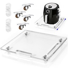 Acrylic Appliance Slider with Rubber Wheels,360  Rolling Sliding Tray for Hea...