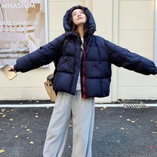Women's Fashion Zipper Hooded Loose Coat