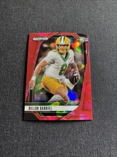 Panini 2025 Prizm Red Ice #97 Dillon Gabriel Oregon Ducks Rookie Card