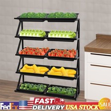 Market Retail Display Rack Shelf Merchandiser Fruit Vegetable Snack Basket 5Tier