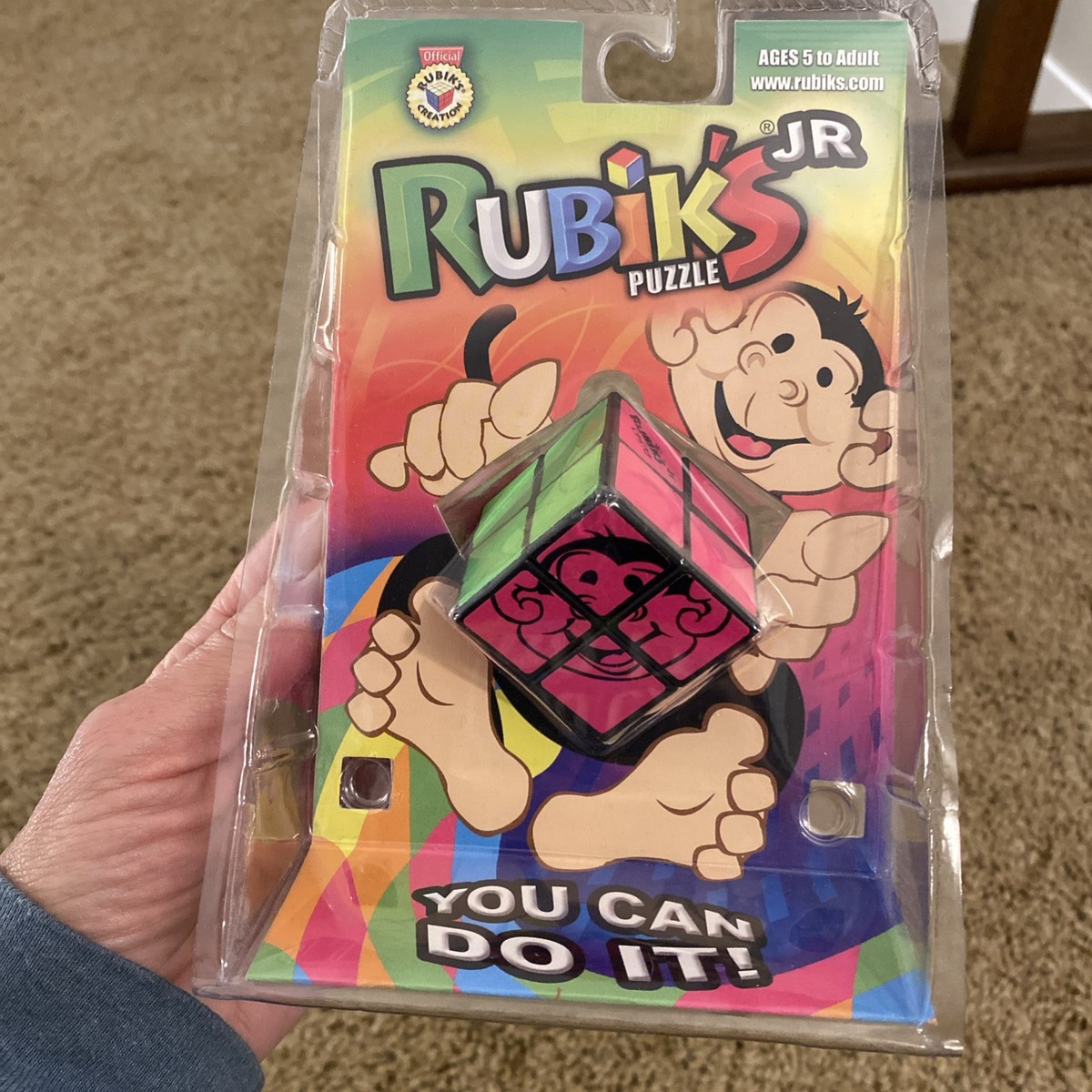 RARE ORIGINAL RUBIK'S JR JUNIOR 2x2 MONKEY PUZZLE CUBE TOY! 2008