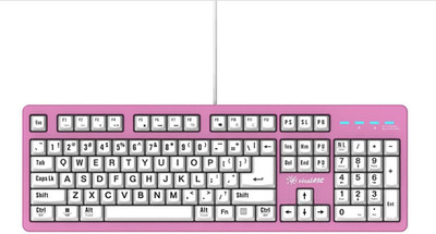 104-Key Large Print Keyboard for Windows and Mac with USB Wired Connection, Spil