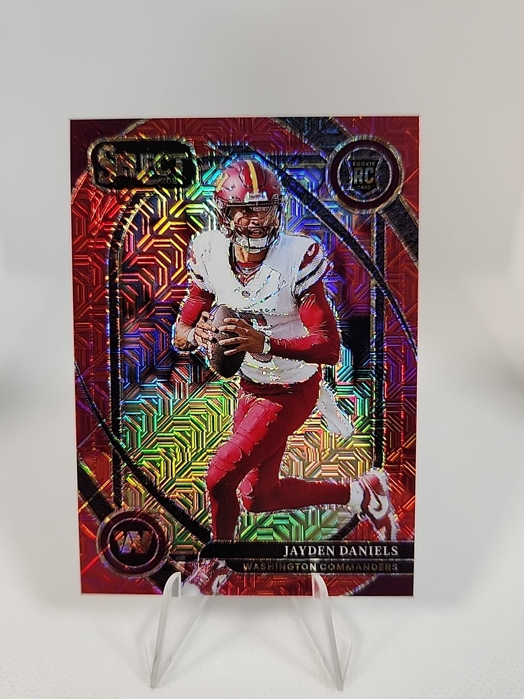 2024 Select Jayden Daniels Red Mojo Club Level RC, 33/49