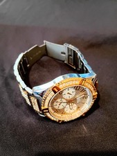 Guess Frontier men watch W0799G4 Silver/gold/Crystal Two-Tone Quartz Watch