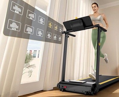 UREVO URTM026 Treadmill with Standing Desk Home Office Under Desk