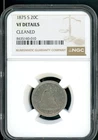 UNITED STATES 1875-S SEATED LIBERTY 20C PIECE SLABBED NGC VF DETAILS       8