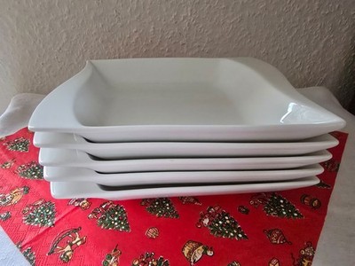 6  Speiseteller Schalen VAN WELL WELLCO Design 20 x 17 cm H 3,7 cm  Top