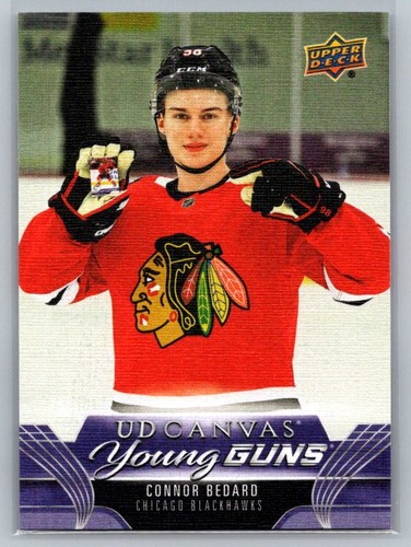 2023-24 Upper Deck #C382 Connor Bedard UD Canvas Chicago Blackhawks Young Guns