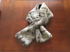 Parkhurst faux-fur pull-through scarf - brown color - animal print