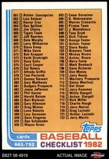 1982 Topps #789 Checklist none 6 - EX/MT