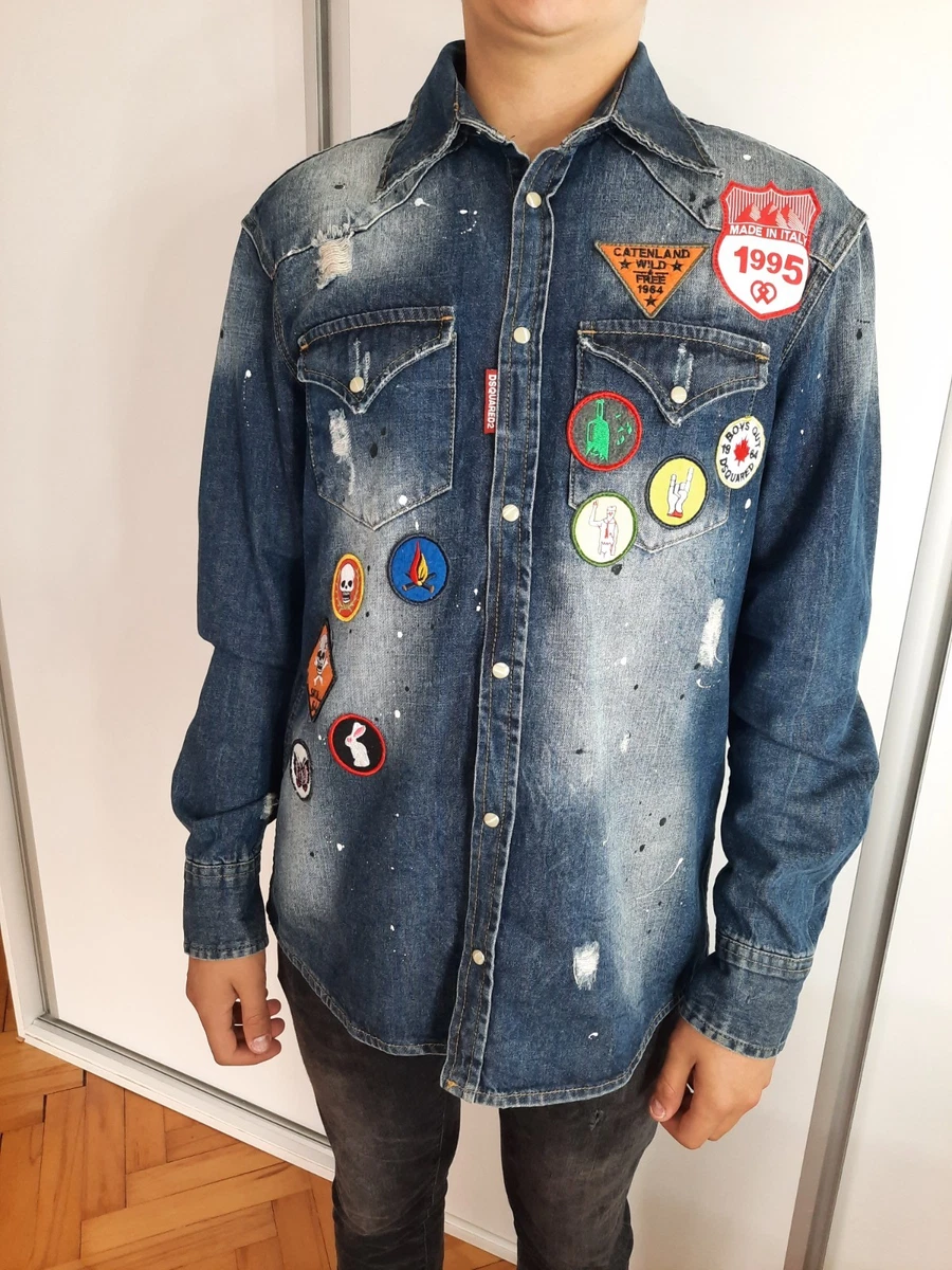 Dsquared2 Denim Casual Button-Down Shirts for Men for sale | eBay