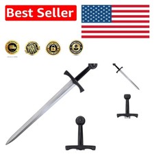Durable 28" Silver Excalibur Sword in Foam - Ideal for Costumes and Collecting