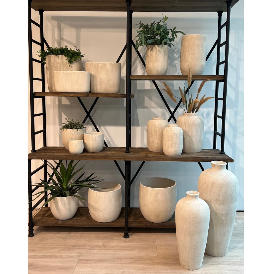 CreaFlor Home Krug Bodenvase Avion creme grau Keramik - Bild 2 von 2