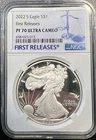 2022-S American Silver Eagle $1 NGC PF70 UC First Releases .999 Silver - Perfect