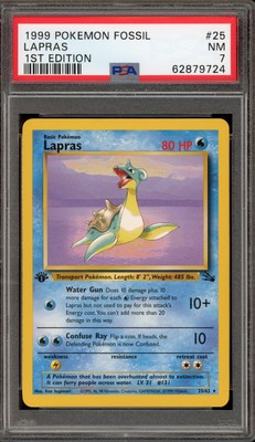 世界30枚 PSA10 ガラガラ アンリミ HOLO 2004 063 25 Pokemon Lapras Fossil 1st Edition NON Holo Rare #25 PSA 7 | eBay