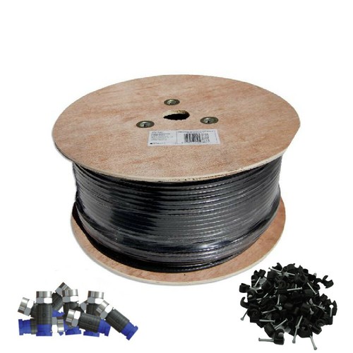 RG6 Koax Kabeltrommel 100m 250m Bündel für Freesat Satellit Sky Virgin TV Antenne - Bild 12 von 19