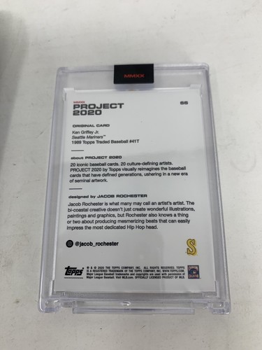 Topps PROJECT 2020 Card 66 1989 Ken Griffey Jr. Rochester IN BOX IN Hand - Picture 3 of 3
