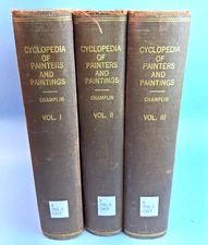 1913 Vols 1, 2, 3 Cyclopedia of Painters and Paintings John Denison Champlin Art