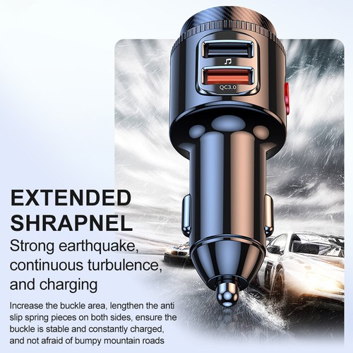 Wireless Bluetooth Car FM Transmitter Handsfree Kit MP3 Player Adapter Charger - Picture 8 of 19