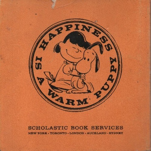 "Happiness is a Warm Puppy" by Charles M. Schulz Peanuts Scholastic Vintage 1970 - Picture 3 of 3