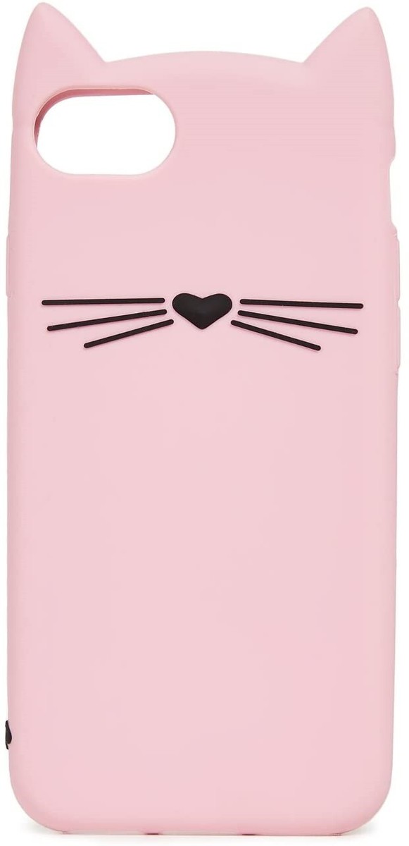 Kate Spade New York 256627 Womens Pink Silicone Cat iPhone 7/8 Case