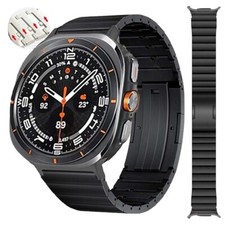 Titanium Metal Bracelet For Samsung Galaxy Watch Ultra 47mm No Gaps Luxury Strap