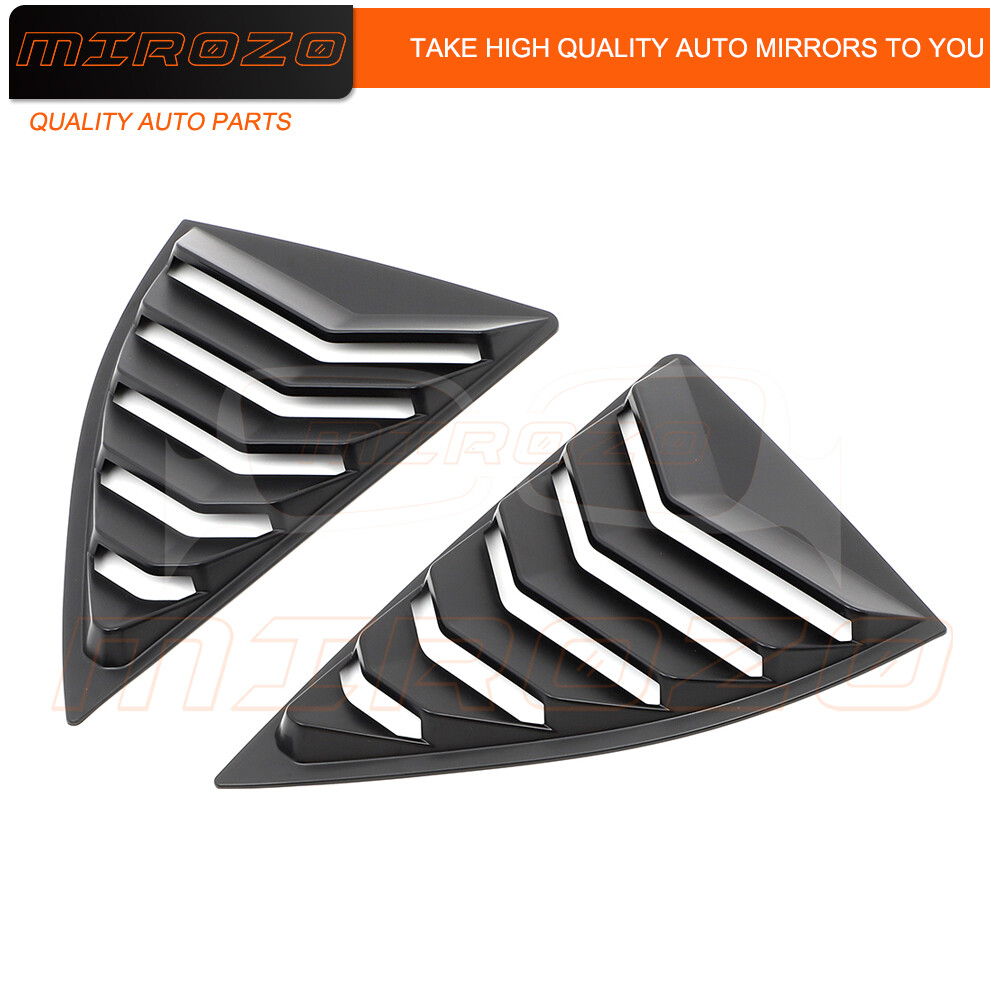 2 Pcs Matte Black Side Window Louvers Cover For 2010-2015 Chevy Camaro
