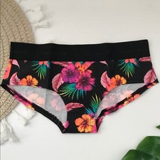 Victoria s Secret PINK Logo Hipster Panty Tropical Floral Large NEW
