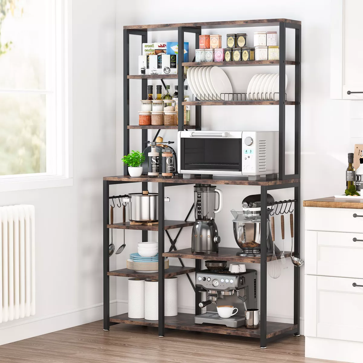 Bakers rack kitchen sale island