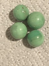 Blue Green Glass Vintage marbles 7pc Set