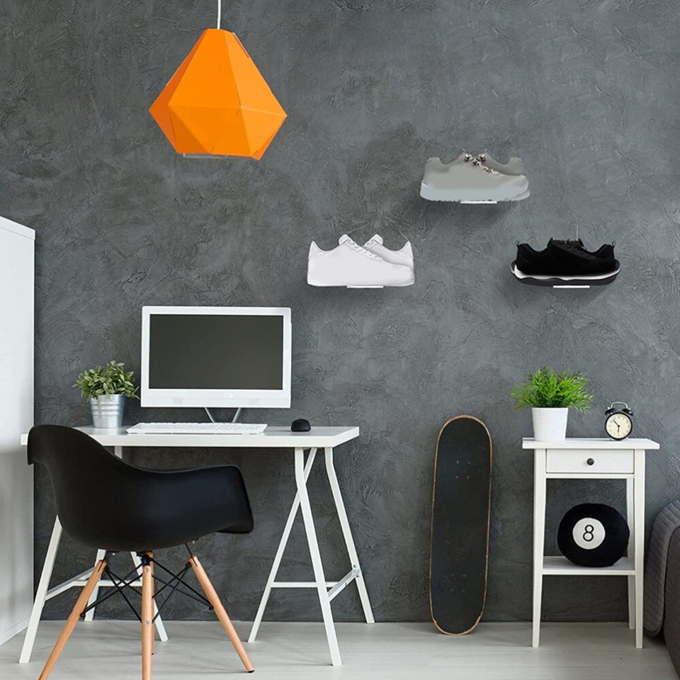 Shoe Shelves Wall Wall Mounted Shoe Rack Slippers Hanging Shelf eBay