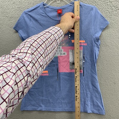 Top S.Oliver Imprimé Bleu Taille 40 - Modèle SH616 - Occasion Très Bon état