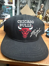 Vintage Chicago Bulls Basketball Michael Jordan Signature AJD Snapback Hat Cap