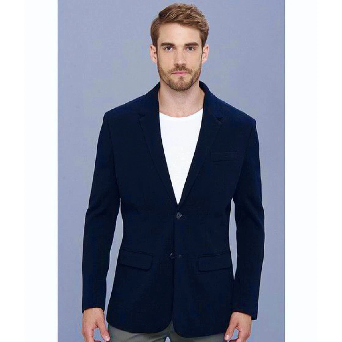 John Varvatos Notch Lapel Sweater Jacket Knit Sport Coat Blazer