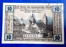 SORAU (POLAND ŻARY) NOTGELD 10 PFENNIG 1921 EMERGENCY MONEY GERMANY (27878)