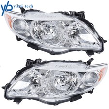 Headlamps Replacement For 2009 2010 Toyota Corolla Chrome Headlights Leftright