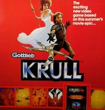 Krull Arcade Flyer Original 1983 Video Game M...