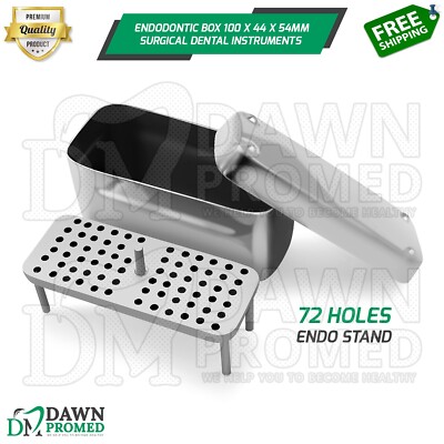 Endodontic Box 100 x 44 x 54mm 72 Holes Endo Stand Surgical Dental ...