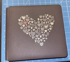 Creative Memories 9" x 9" Brown w/ Hearts Album 24 Vacation / Summer Theme Pages