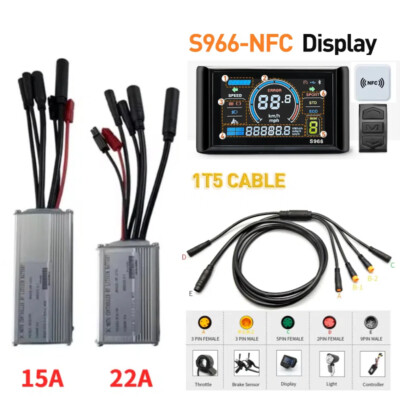 36V 48V 15A 22A 250W-500W Controller S966 Display Kabel Set Elektrofahrrad Teile
