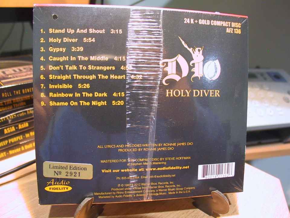 24k Gold CD AFZ-136 Dio Holy Diver Sealed # 1439/5000 Audio Fidelity - Image 2 of 3