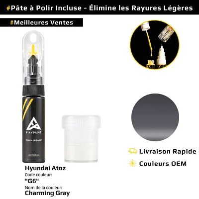 Peinture de retouche pour Hyundai Atoz Code: G6 Charming Gray - Photo 1/4