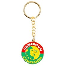 Cameroon flag keyring Cameroun key ring chain