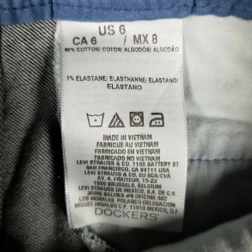 Pantalones Cortos de Jean Dockers Para Mujer 6 Azul Elastizado Informal Denim 9.5" Tiro 31x6 Chino Foto 3 de 4